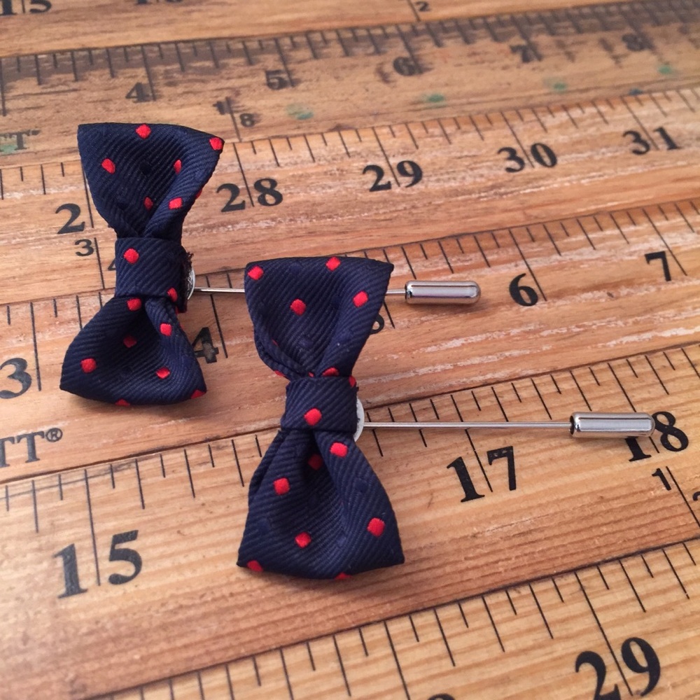 Bow Tie Lapel Pin Handmade